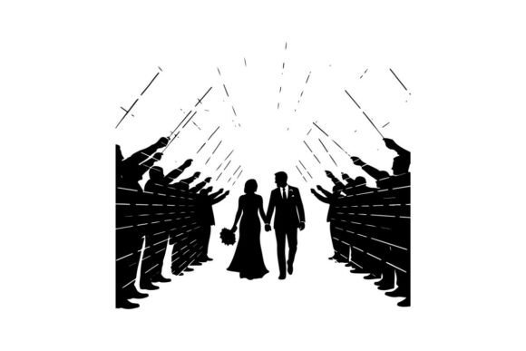 Capturing the Moment: A Timeless Wedding Couple Silhouette