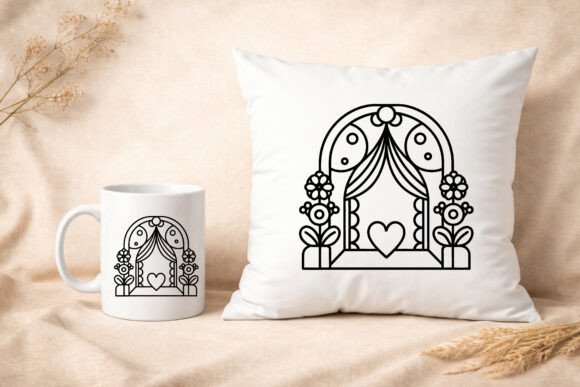 Designing Romance: The Wedding Decor Archway Floral Heart Icon