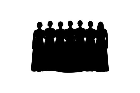 Elegant Wedding Silhouettes for Modern Design Projects