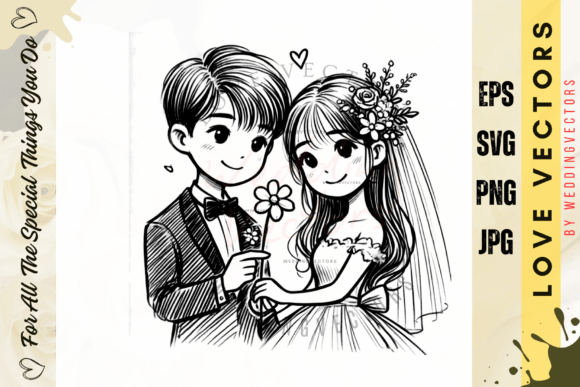 Elegant Wedding Vectors: C568 Design Set