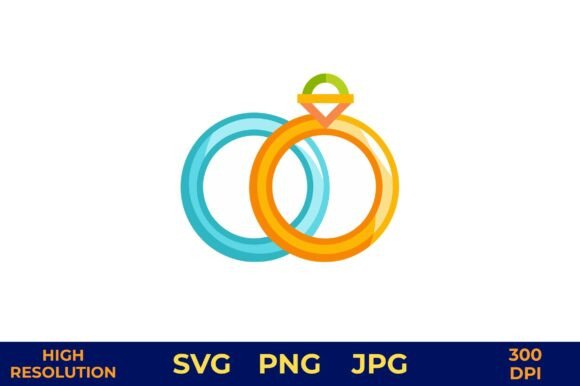 Intertwined Wedding Rings Vector: A Vibrant Symbol for Modern Design