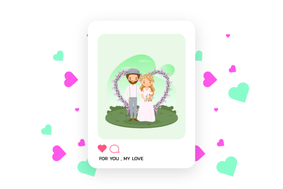 Valentine Photocard Vintage Wedding: A Timeless Design Asset